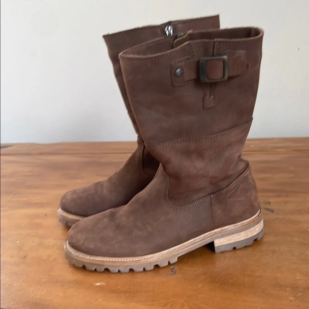 Hunter Men's Brown Leather Boots Size 9